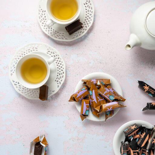 vegan fudge snacks snoep met thee