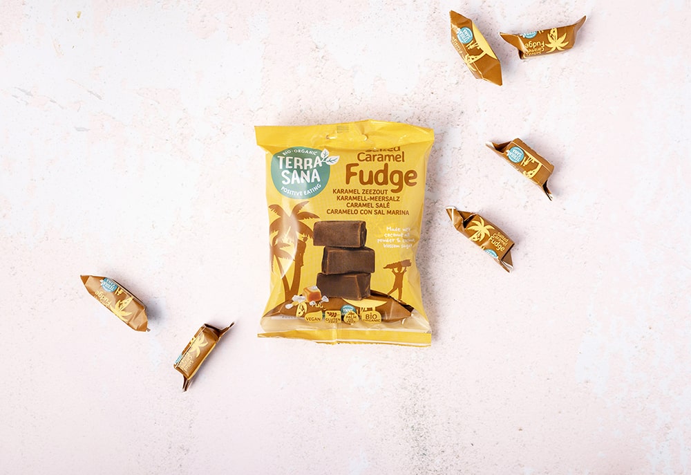 vegan salted caramel fudge TerraSana