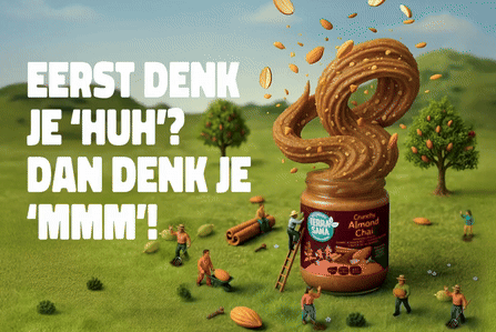 Eerst denk je 'huh'? Dan denk je 'mmm'! Dit is onze crunchy amandelpasta chai