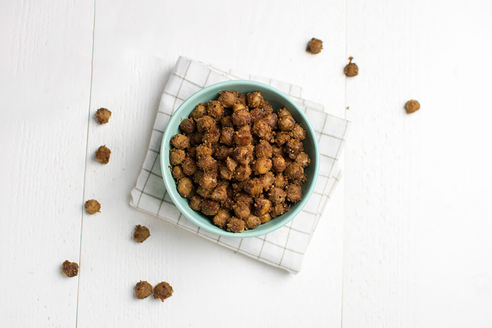geroosterde kikkererwten als gezonde snack