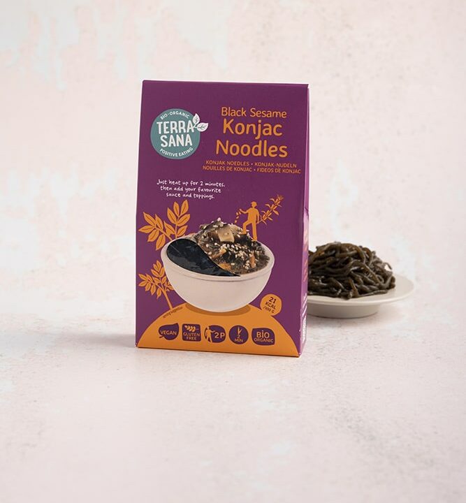 Konjak-Nudeln schwarzer Sesam, low carb, Konjaknudeln, low carb Nudeln