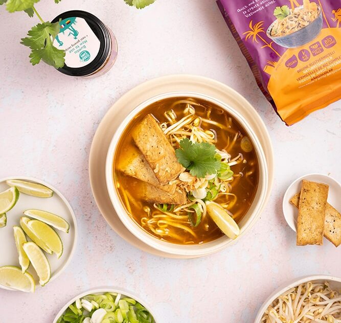 Soto Ayam végétalien, soupe soto